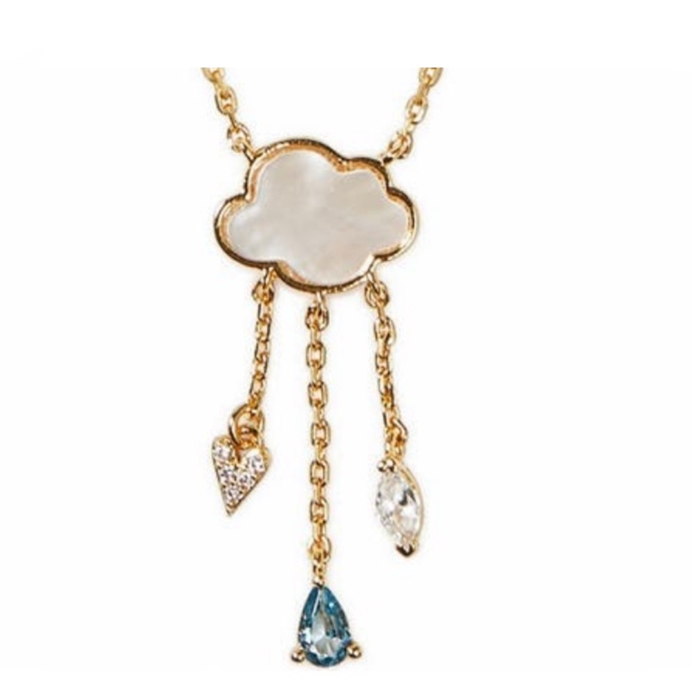 kate spade Wishes Cubic Zirconia & Mother of Pearl Cloud necklace NWT - Picture 7 of 7